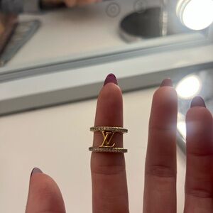 Louis Vuitton Gold Double Band Ring